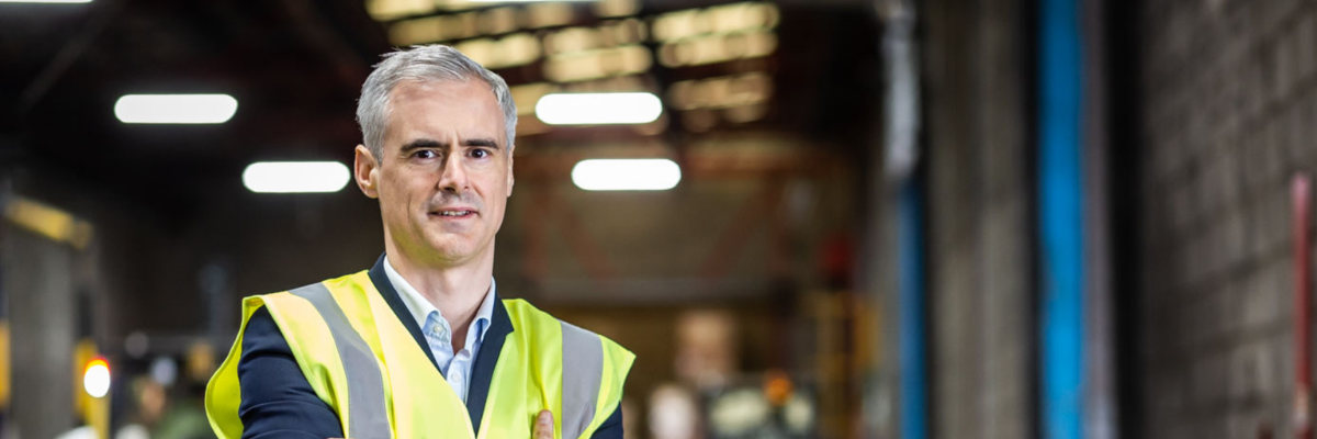 Brian O'Reilly, CEO of EGG Lighting, at the EGG warehouse