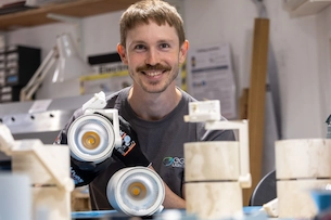 Tom Ruddell in the EGG remanufacture workshop