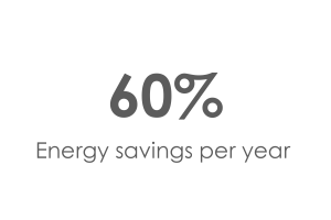 Stats on energy savings on transparent background